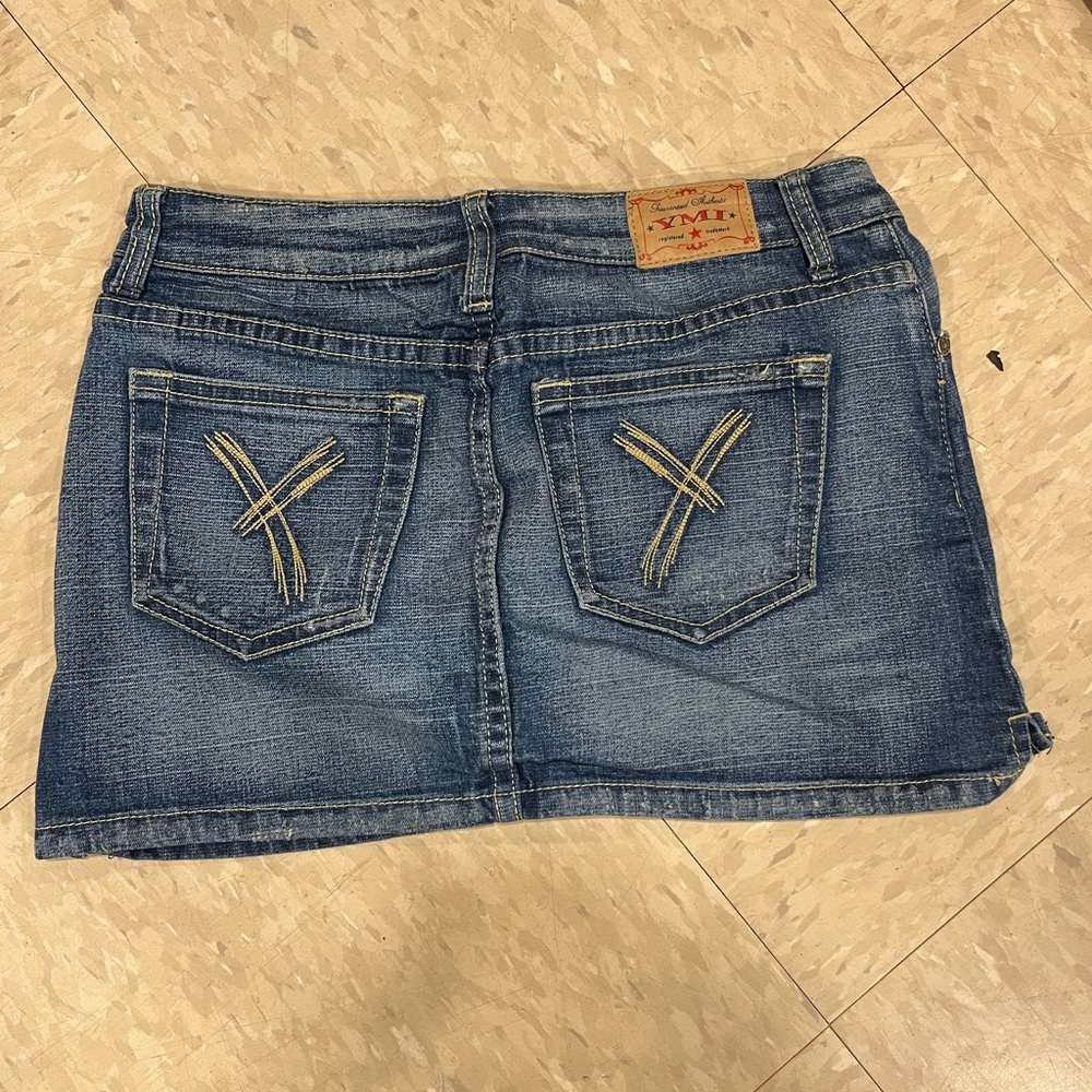 YMI Classic Blue Denim Mini Skirt